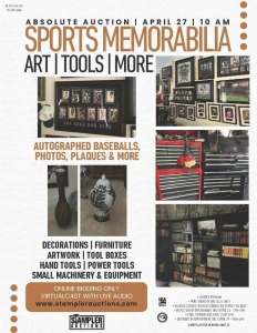SPORTS MEMORABILIA / ARTWORK / TOOLS / HENKEL HARRIS FURNITURE / MORE - ABSOLUTE