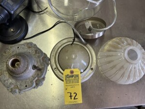 ASSORTED PIECES - 1- CEILING FIXTURE / 2- LIGHT COVERS