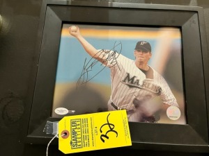 FRAMED AUTOGRAPHED PICTURE - AJ ERNETT (CERTIFICATE OF AUTHENTICITY)