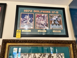 3 AUTOGRAPHED PICTURES - BOB GRIESE, DON SHULA & JIM LANGER