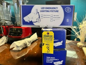 TWIN HEAD LED EMERGENCY LIGHTING FIXTURES (NEW IN BOX)
