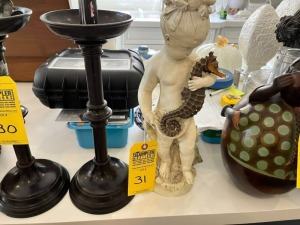 FIGURINE - GIRL WITH SEA HORSE