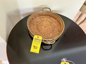 ROUND RATTAN TRAY - 12''