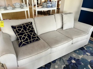 GRAY FABRIC COUCH - 86''W