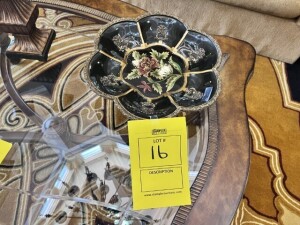 CENTERPIECE CHARGER ON HEAVY BASE & 6 RETICULATED EDGES - 16''