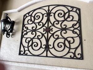 MATCHING WROUGHT IRON WALL MOUNT ART - 72''W x 64''H
