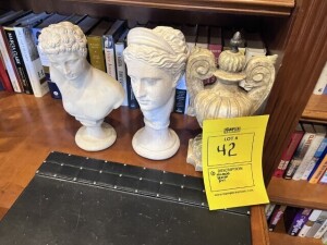 MILANO DESIGN PIECES - 2- BUSTS / 1- URN