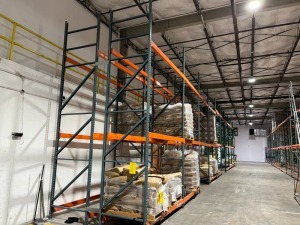 Sections Tear Drop Pallet Racking - 18- 15' Uprights / 96- 8' Beams (Double Row)