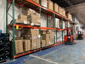 Sections Tear Drop Pallet Racking - 9- 15' Uprights / 44- 8' Beams