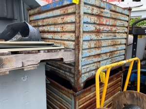 STACKING STEEL BINS - APPROXIMATELY 3x3