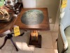 HAND PAINTED WOOD PEDESTAL