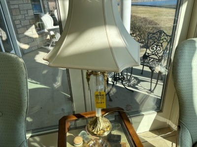 GOLD GLASS LAMP - 35''