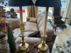 METAL / BRASS LAMPS WITH BLACK SHADES