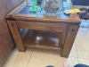 WOOD & GLASS END TABLES - 3