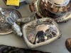 ASSORTED SILVER PLATED SERVING DISHES, PLATTERS, BIRDS, ETC - 3