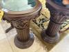 WOOD & STONE COLUMN PEDESTALS - 2