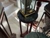 ROUND WOOD & STONE PEDESTALS - 32'' - 3