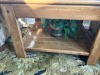 SQUARE WOOD & GLASS END TABLE - 3