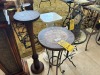 ASSORTED PEDESTALS - METAL / WOOD / MARBLE / GLASS - 2