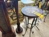 ASSORTED PEDESTALS - METAL / WOOD / MARBLE / GLASS - 3