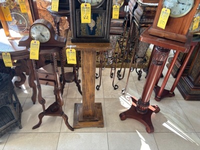 ASSORTED WOOD PEDESTALS