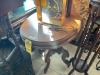 OVAL WOOD TABLE WITH WHEELS