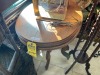 OVAL WOOD TABLE WITH WHEELS - 3