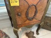 ANTIQUE WOOD END TABLE WITH CABINET - 3