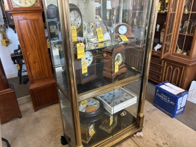 BRASS & GLASS DISPLAY CABINET - 4x8