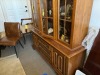 WOOD & GLASS CHINA CABINET WITH DRAWER & BASE - 3