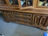 WOOD & GLASS CHINA CABINET WITH DRAWER & BASE - 4