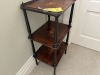 DARK WOOD STAND WITH 3 TIERS - 2