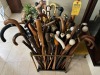 ASSORTED WALKING STICKS & CANES WITH STAND - 2