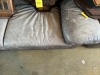 GRAY LEATHER LOVE SEATS - 34.5x70.5x39 - 3