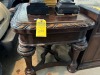 DARK WOOD END TABLE - 26.5x30.5x27.5