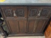 SMALL WALL TABLE WITH BLACK TOP & 2 DOORS - 28x30x12 - 2