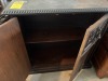 SMALL WALL TABLE WITH BLACK TOP & 2 DOORS - 28x30x12 - 3