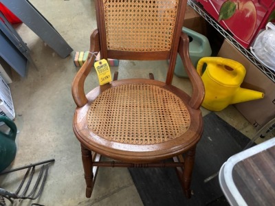 WOOD / WICKER ROCKING CHAIR