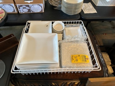 CRATE & BARREL THRESHOLD DISH SET PIECES - PLATES, BOWLS, SAUCERS