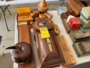 ASSORTED WOOD BOXES