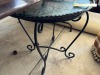 WROUGHT IRON TABLE WITH GLASS TOP - 2