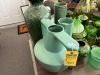 LARGE GREEN VASES - FRANK LLOYD WRIGHT, DANA THOMAS, ETC