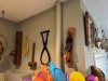 ASSORTED WALL DECOR - ICE TONGS, ANTIQUE TOOLS, ETC - 5