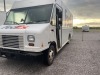 2021 FORD P1000 STEP VAN - VIN No. 1F64F5KN0M0A11773 - WHITE AUTOMATIC - CLOTH SEATS - 2 DOOR - GASOLINE ENGINE - CRUISE CONTROL - ALUMINUM BODY - ALUMINUM FOLD-UP RACKS - LOCKING DIVIDER DOOR - ROLL-UP REAR DOOR - GOOD EXTERIOR / BODY - TIRES IN GOOD CON - 2