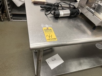 STAINLESS STEEL TABLES - 8'