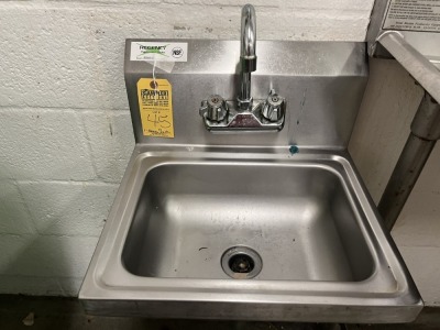 HAND SINK ***BUYER MUST SHUT OFF WATER PRIOR TO REMOVAL AND CAP LINES***