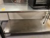 STAINLESS STEEL TABLE WITH CAN OPENER - 6'