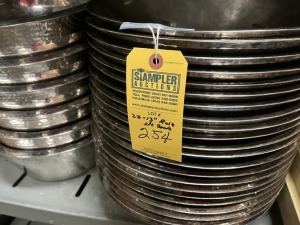 ROUND STAINLESS STEEL BOWLS - 13''