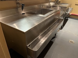 SET - BAR / 2 COLD PLATES / SINK / 2 SPEEDRAILS (BALLROOM) ***BUYER MUST SHUT OFF WATER PRIOR TO REMOVAL AND CAP LINES***