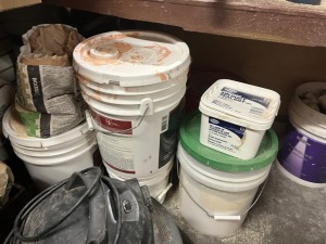 LOT PAINT, CHEMICALS, ETC (UNDER TABLE)